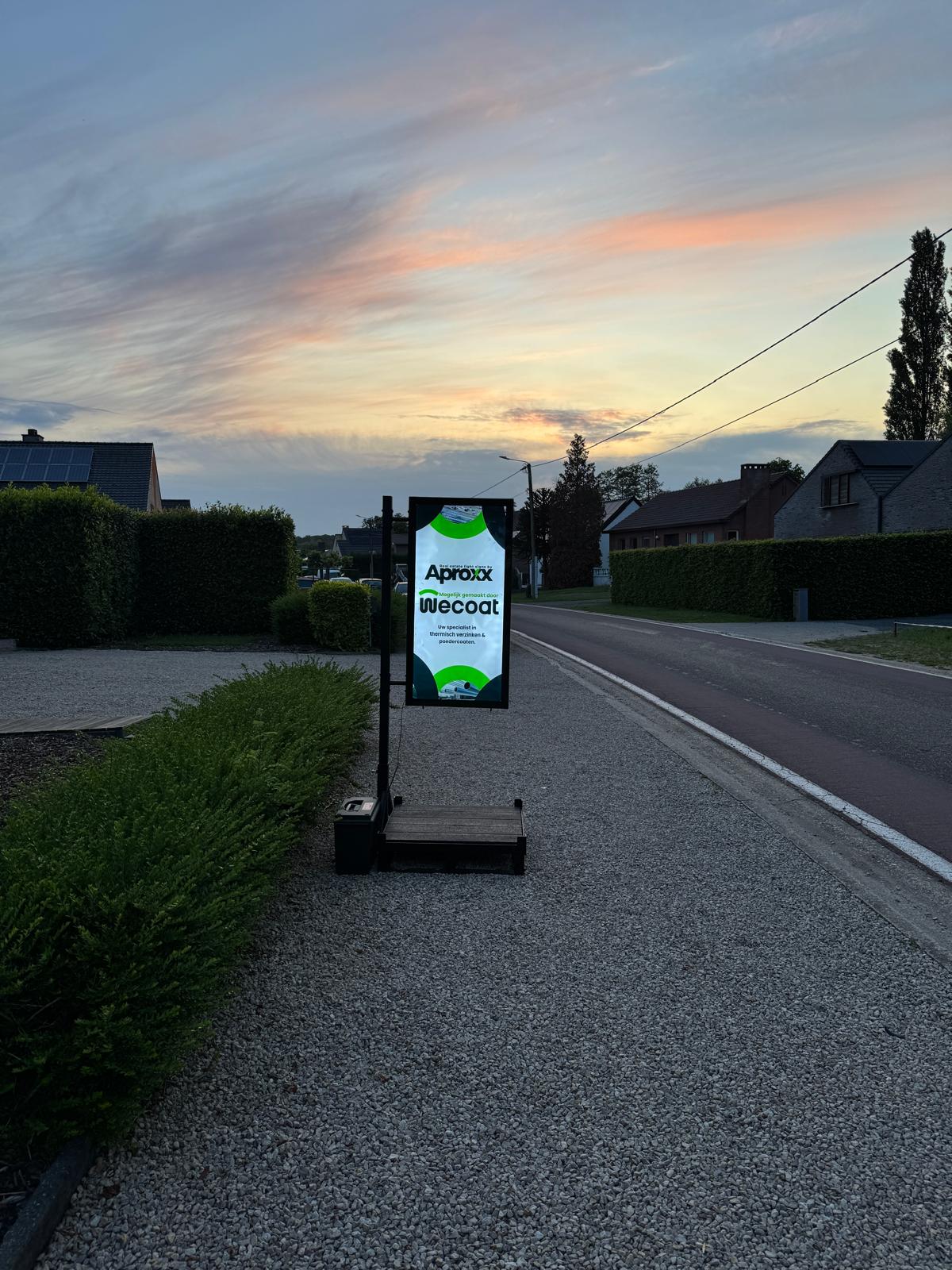 Aproxx lichtbord in actie - professionele vastgoed marketing